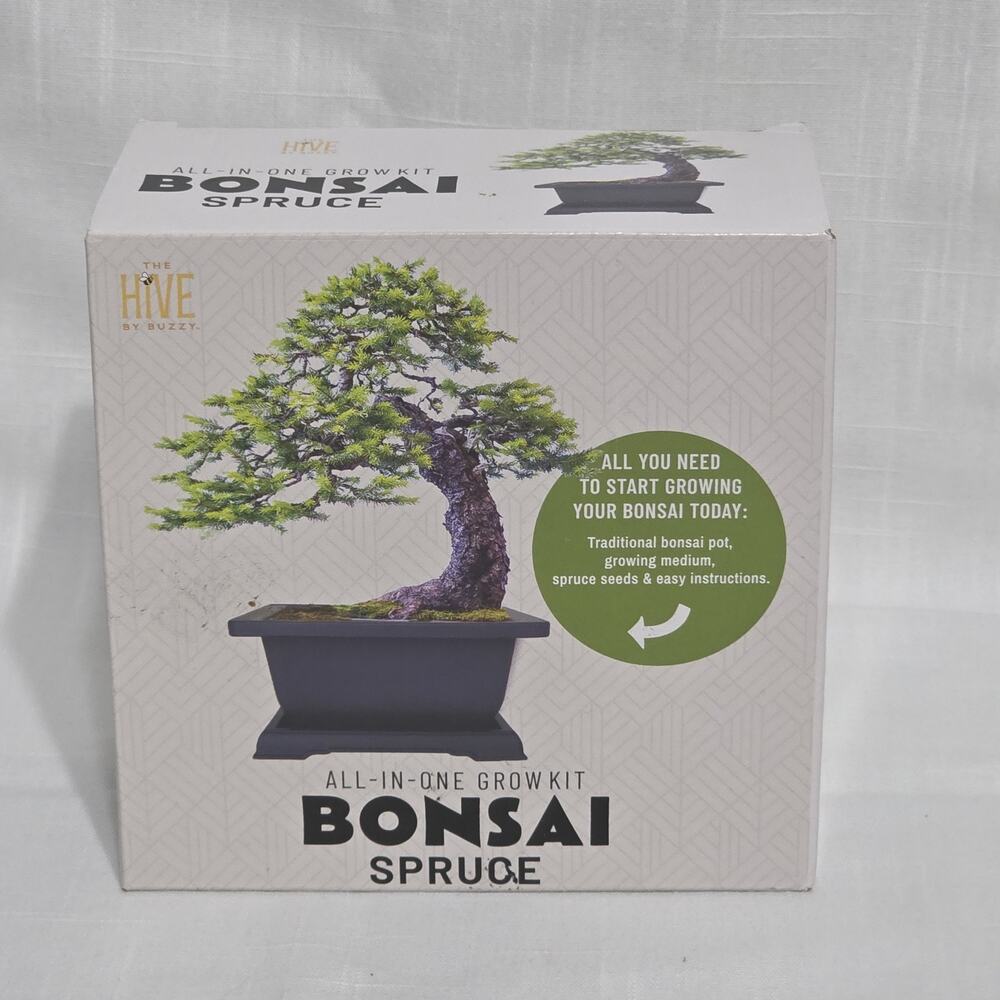 Spruce Bonsai Tree Grow Kit Complete Seed Starter Kit Pot Soil Seeds The Hive